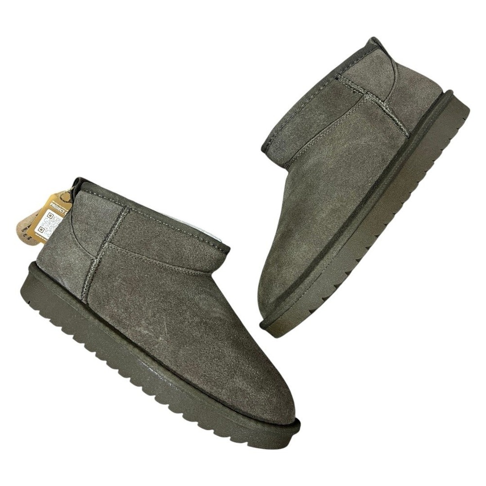 NWT Project Cloud Mini Ankle Boot Solid Suede Grey Winter Cozy Comfort Size 9M